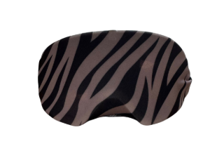 Skibril hoes met beige zebraprint