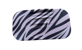 Skibril hoes met beige zebraprint