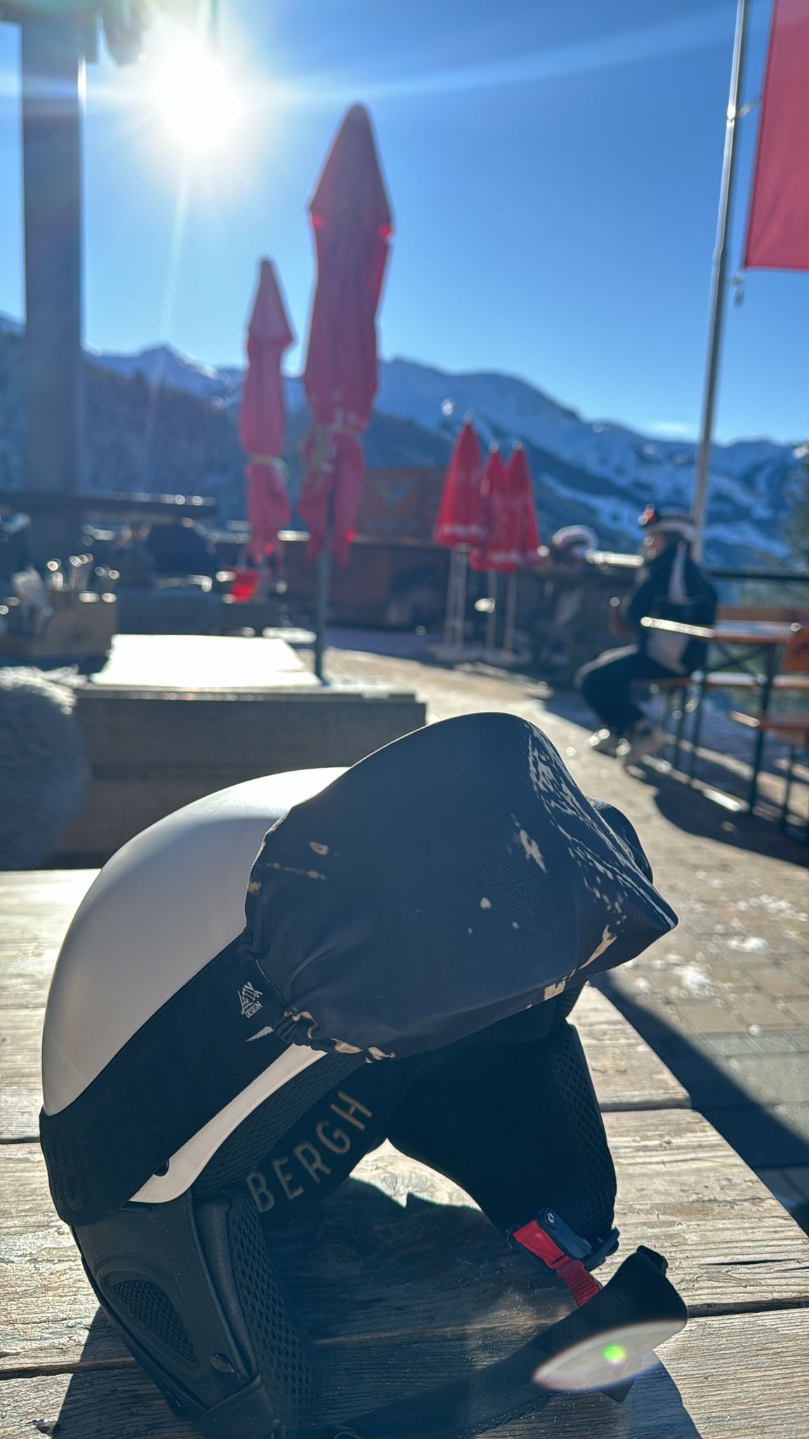 Skibril hoesje met marmer print